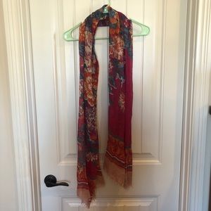 Floral wrap around scarf